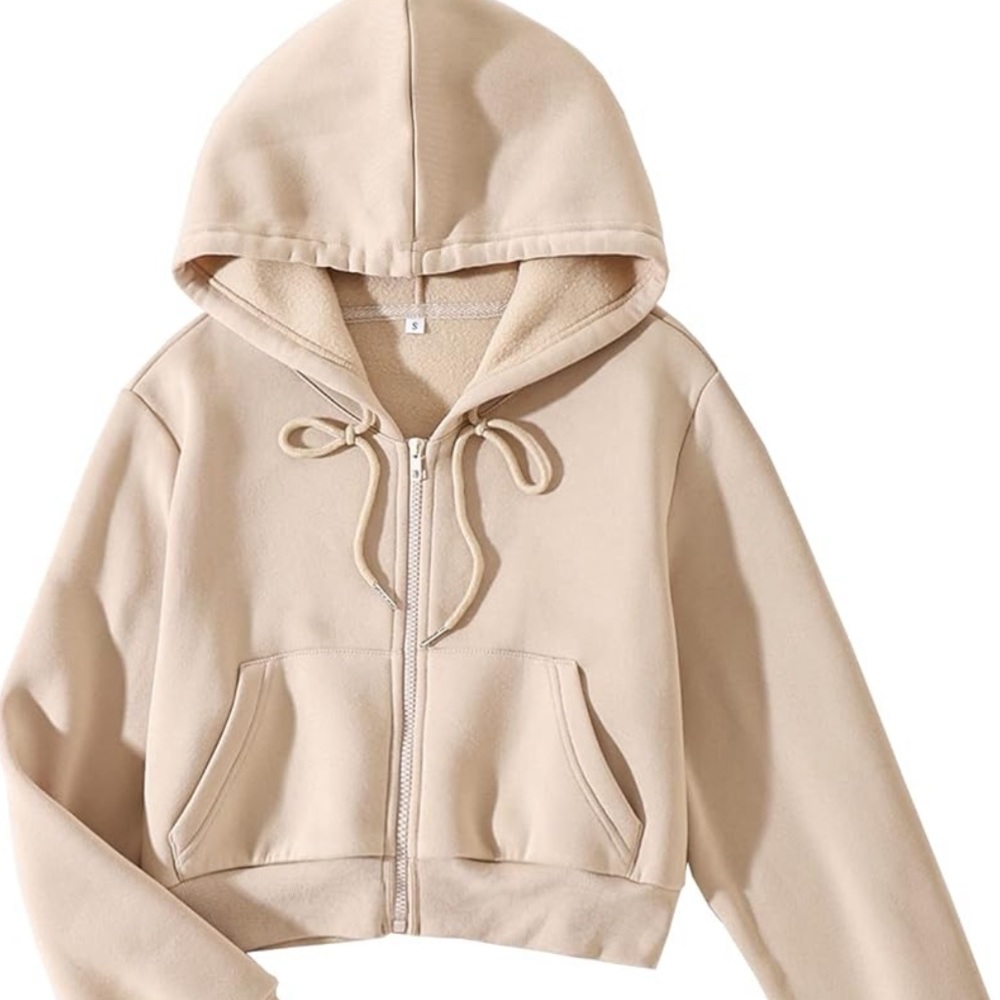 Beige jacket cropped